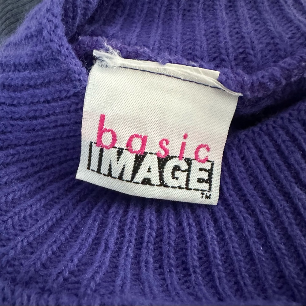 Vintage 90s Basic Image Cable Knit Sweater Xs - image 7